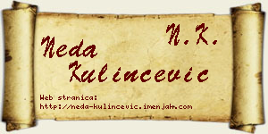 Neda Kulinčević vizit kartica